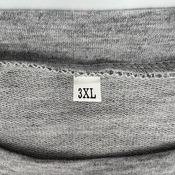 Women's Plus Size 3X Baseball Long Sleeve Shirt Gray/ Red Sleeves - Picture 2 of 6